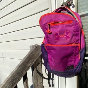 Under Armour Girls' Favorite Backpack, Harmony Red 962/Purple Ice